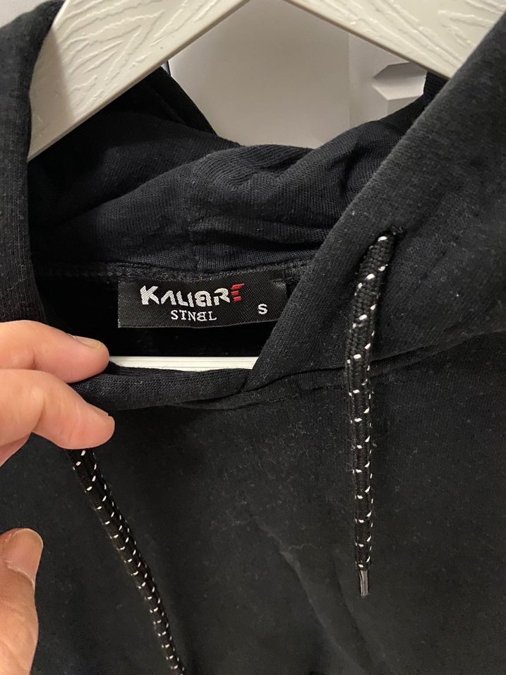 Siyah Kapüşonlu Fermuarlı Sweatshirt - Görsel 2