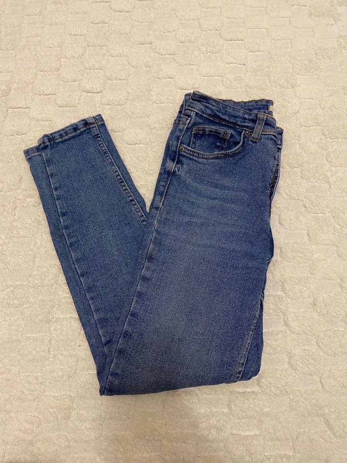 Tokalı Mavi Kadın Denim Pantolon - Görsel 2