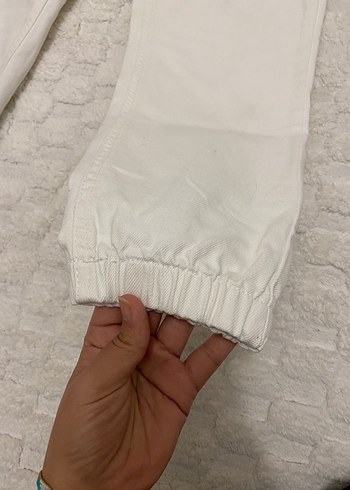 Bej Pamuklu Rahat Kesim Kadın Pantolon - Görsel 3