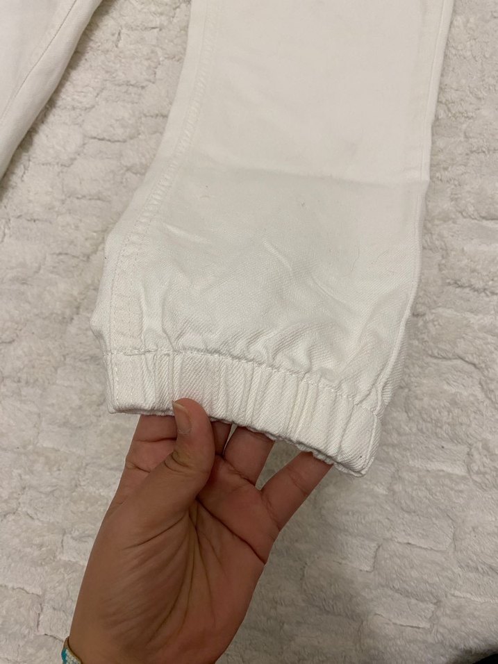 Bej Pamuklu Rahat Kesim Kadın Pantolon - Görsel 3