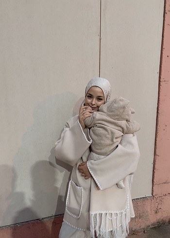 InStyle Alira Atkılı Kaşe Ceket - Bej - Görsel 3