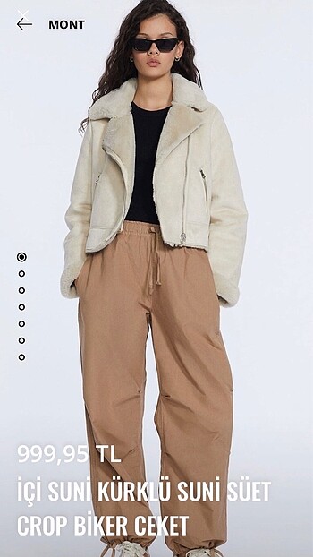 Stradivarius İçi süet yumuşak crop ceket