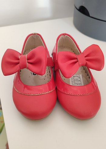 Kırmızı Fiyonklu Kız Çocuk Babet - Görsel 4