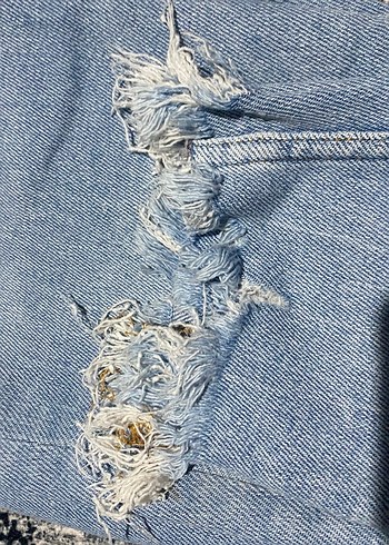 Kadın Mavi Bol Kesim Midi Kot Pantolon - Görsel 2