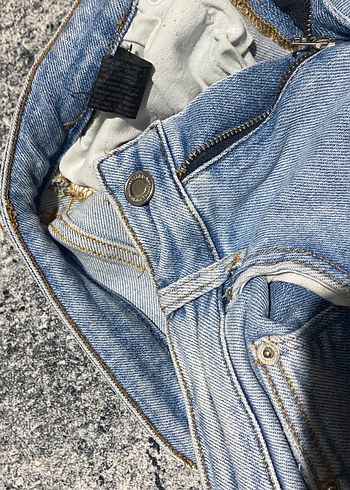 Kadın Mavi Bol Kesim Midi Kot Pantolon - Görsel 3