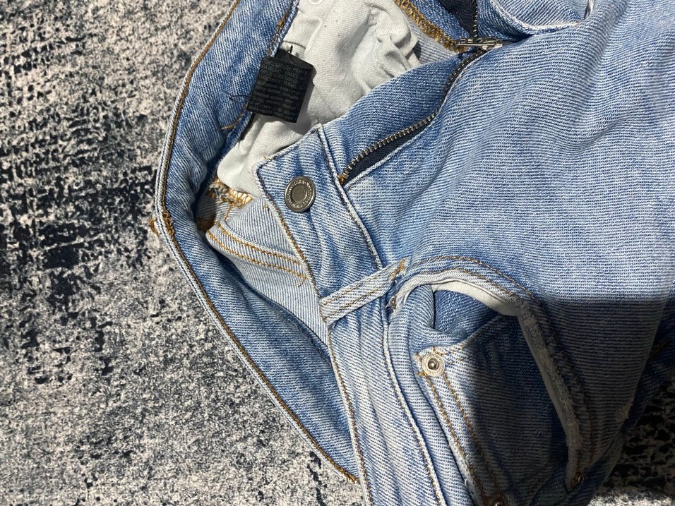 Kadın Mavi Bol Kesim Midi Kot Pantolon - Görsel 3