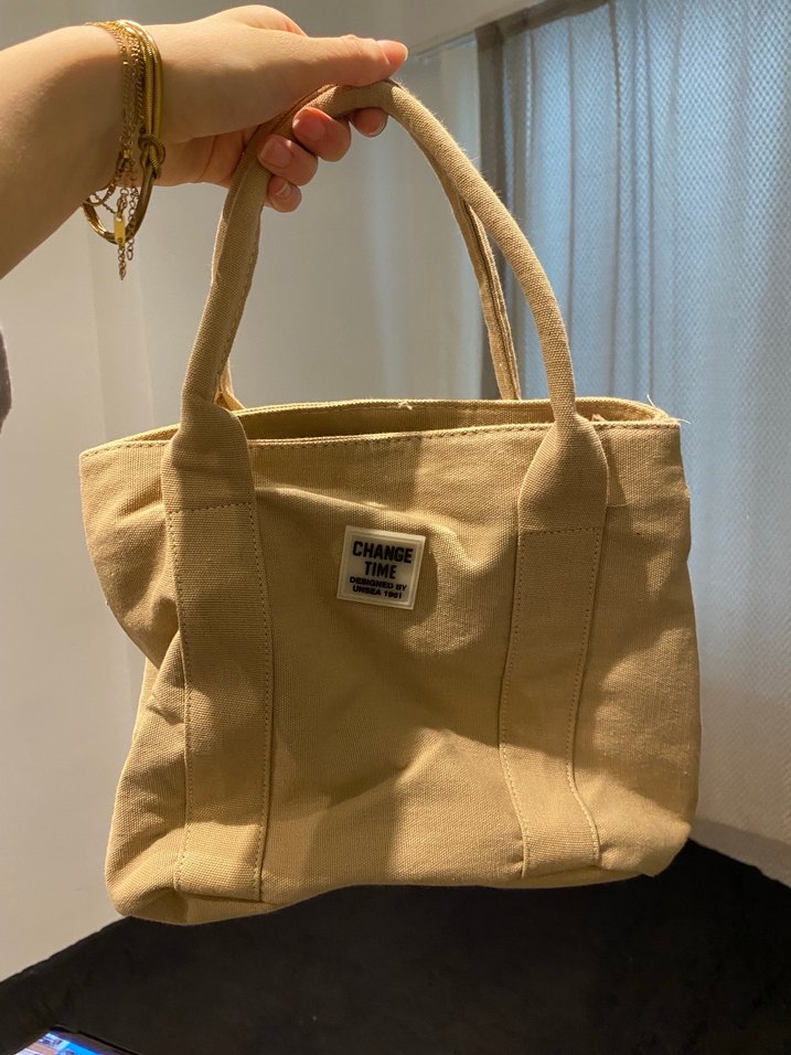 Bej Pamuk Kadın Günlük Çanta - Görsel 3