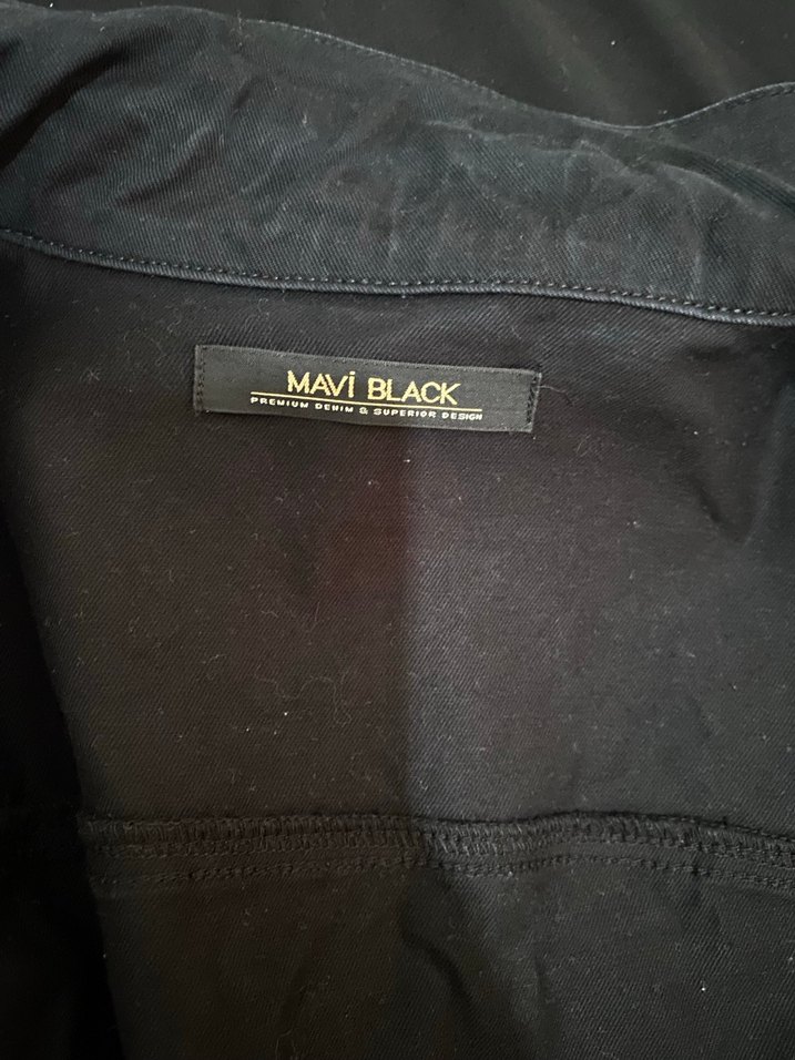 Siyah Denim Düğmeli Erkek Ceket - Görsel 4