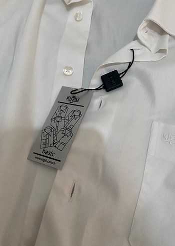Düğmeli Beyaz Pamuklu Erkek Gömlek - Görsel 2