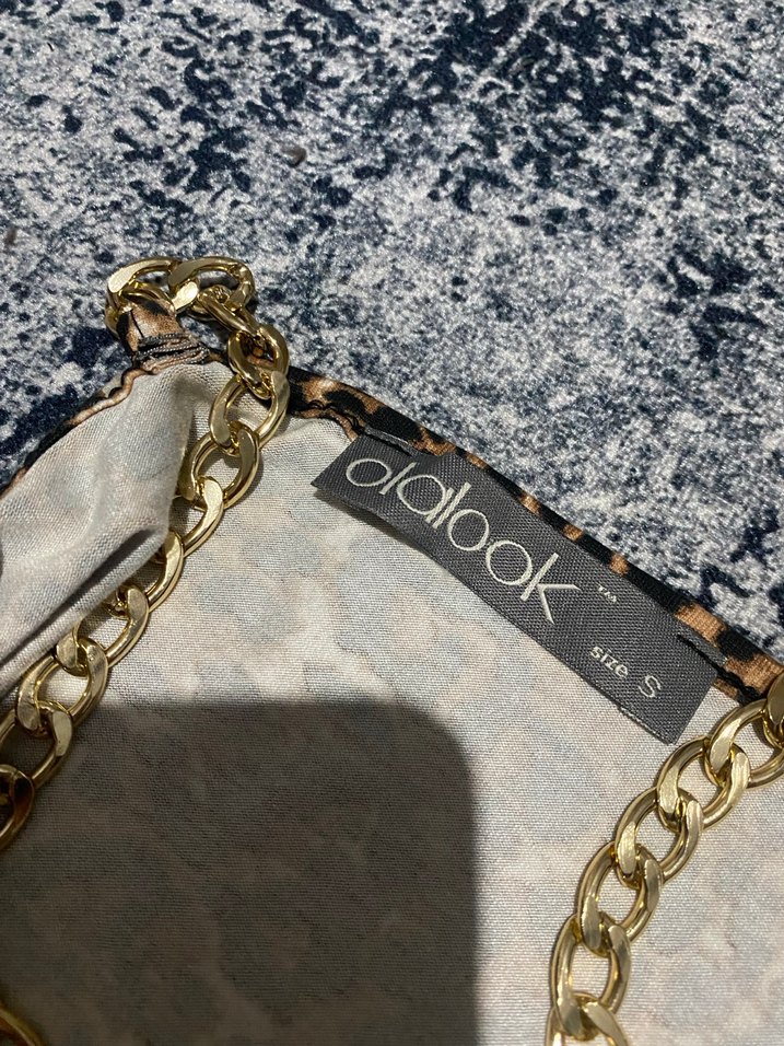 Kahverengi Yılan Desenli Uzun Elbise - Görsel 3