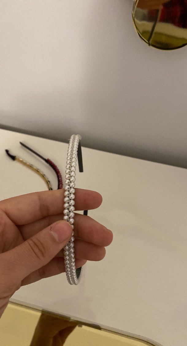 Boncuk Detaylı Örgü Taç Seti - Görsel 4