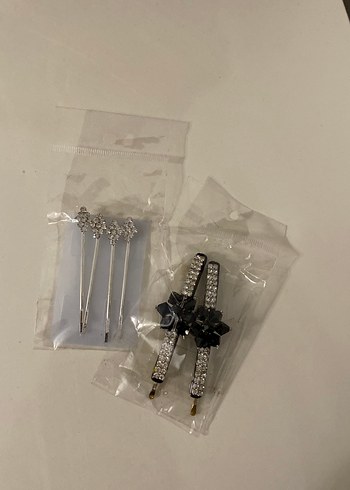 Siyah Metal Boncuklu Gotik Saç Tokası Seti - Görsel 2