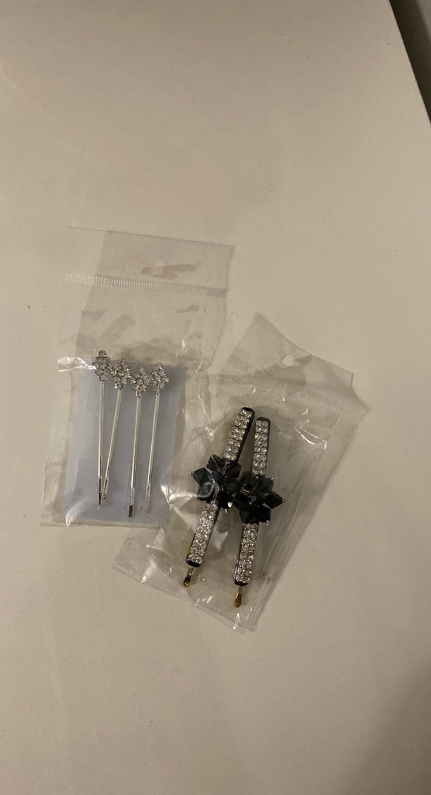 Siyah Metal Boncuklu Gotik Saç Tokası Seti - Görsel 2