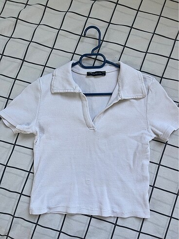 Polo yaka crop