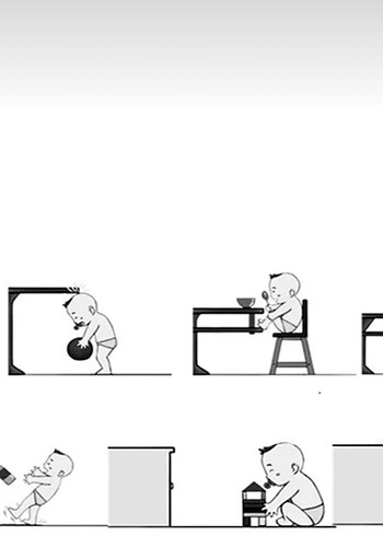 Desenli Gri Çocuk kafa Koruyucu Başlık - Görsel 3