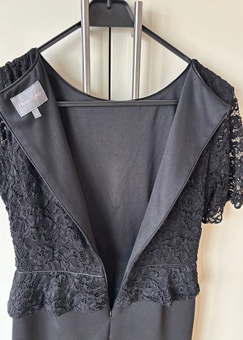 Siyah Dantelli Elbise 38 - Görsel 7