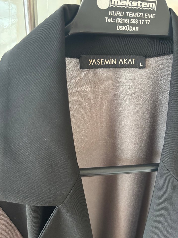 Gri Uzun Kesim Kadın Blazer Ceket - Görsel 4