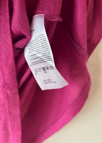 Mor V Yaka Kısa Kollu Salaş Tişört - Görsel 6