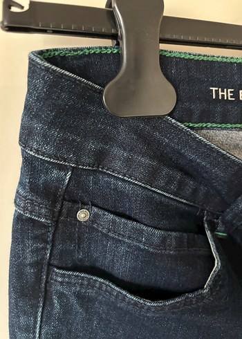 Lacivert Kemerli Kadın Kot Pantolon - Görsel 4