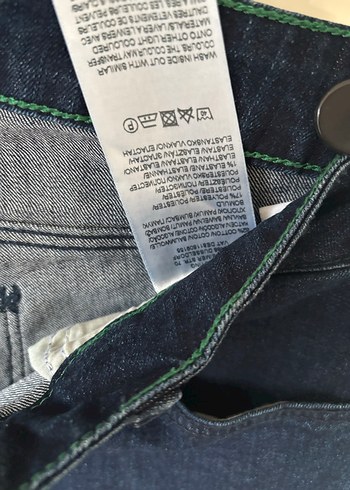 Lacivert Kemerli Kadın Kot Pantolon - Görsel 5