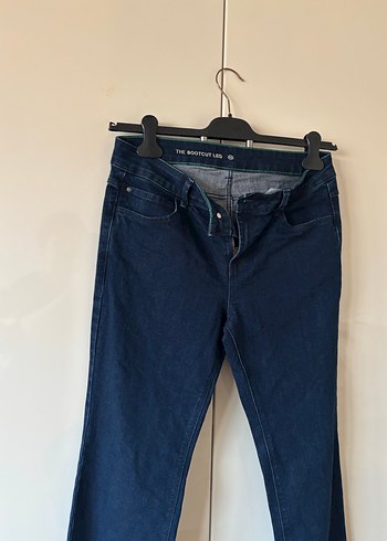 Lacivert Kemerli Kadın Kot Pantolon - Görsel 2