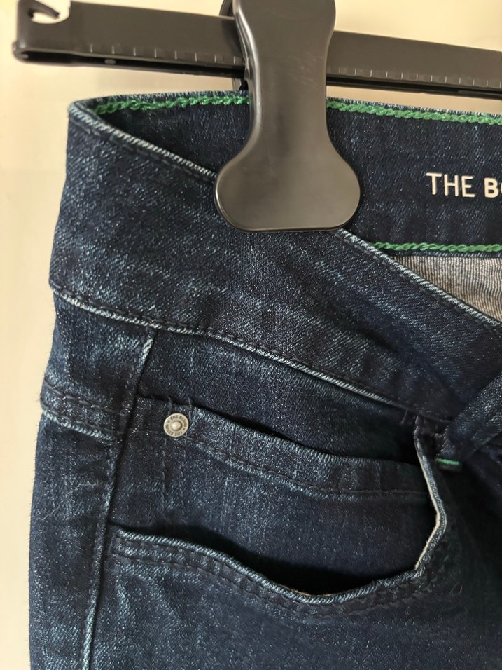 Lacivert Kemerli Kadın Kot Pantolon - Görsel 4