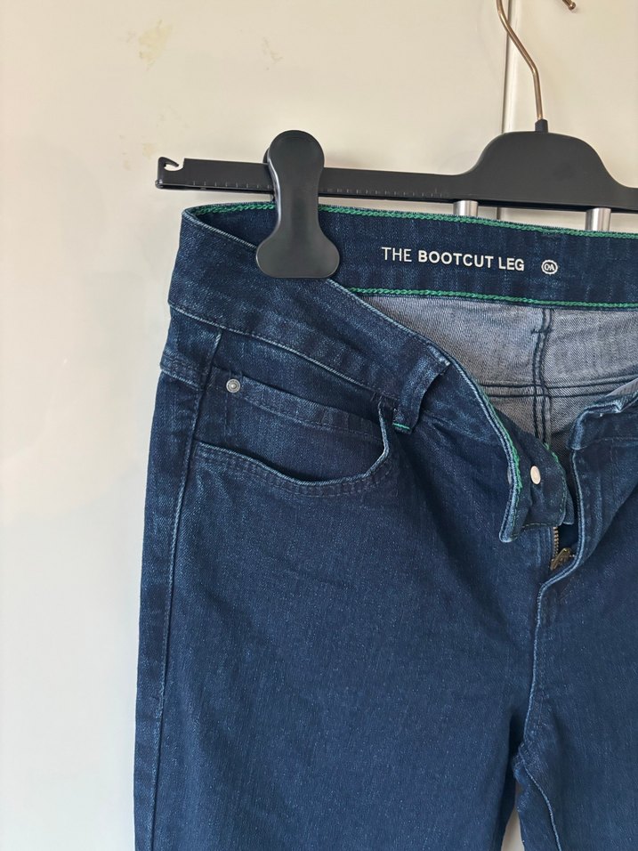 Lacivert Kemerli Kadın Kot Pantolon - Görsel 3