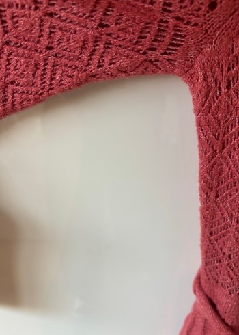 Bohem Tarzı Örgü Uzun mercan Elbise - Görsel 8