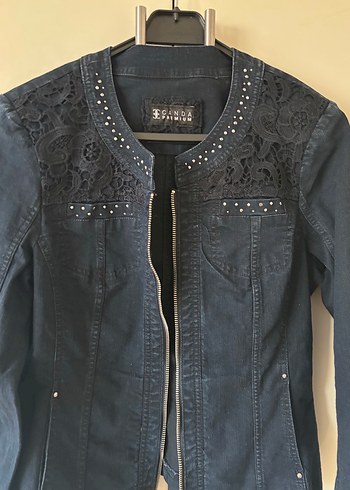 Nakışlı Kadın Denim Ceket - Görsel 3