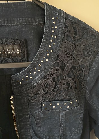 Nakışlı Kadın Denim Ceket - Görsel 4