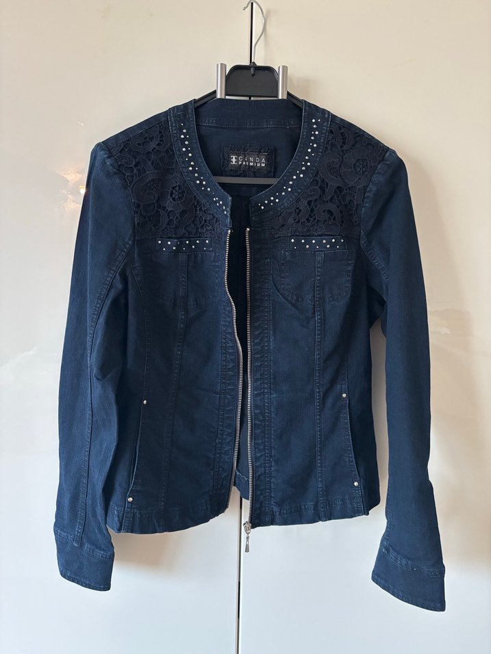 Nakışlı Kadın Denim Ceket - Görsel 2