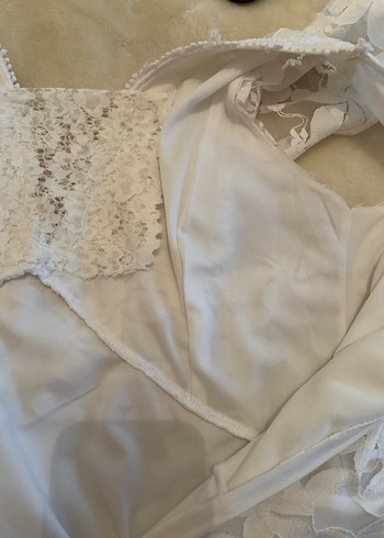 Bohem Beyaz Midi Mini Elbise 38 - Görsel 8