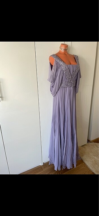Elie Saab Lila İpek Elbise 40-42 Yeni Etiketli