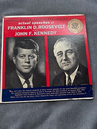 JFK ve FDR konuşmalar plak
