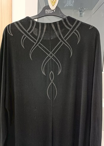 Uzun Kollu Siyah Gotik Kadın Elbisesi - Görsel 4