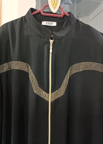 Siyah Nakışlı Uzun Kadın Elbisesi - Görsel 2