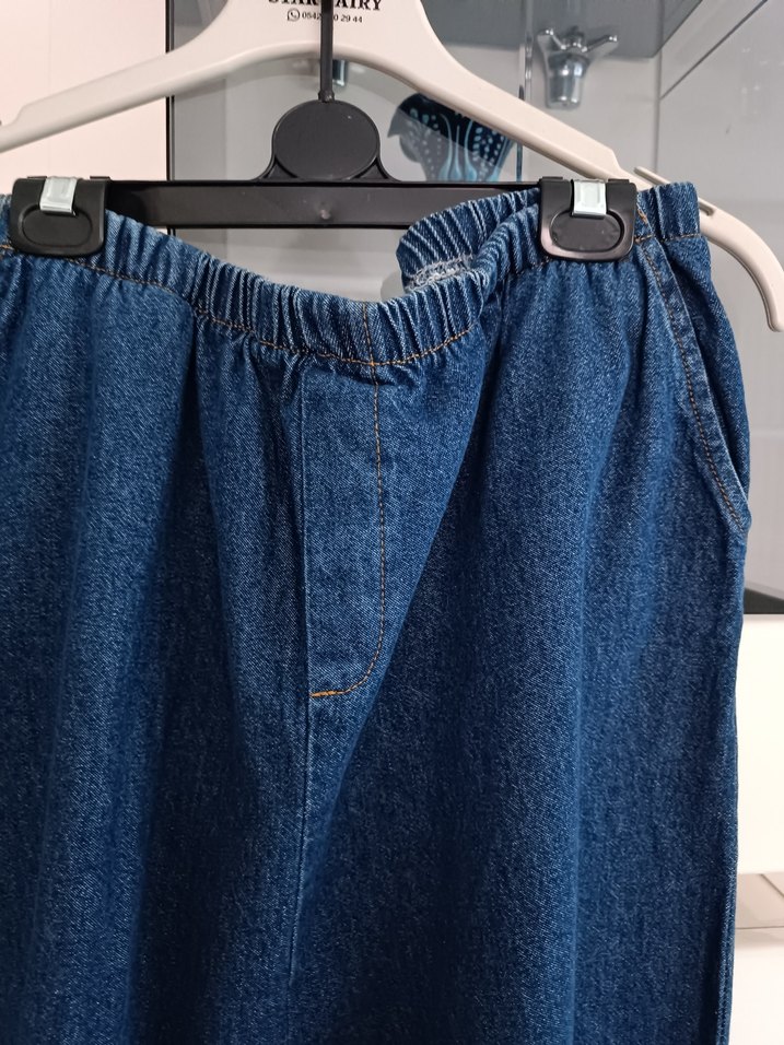 Ayarlanabilir Kemerli Hamile Kot Pantolon - Görsel 3