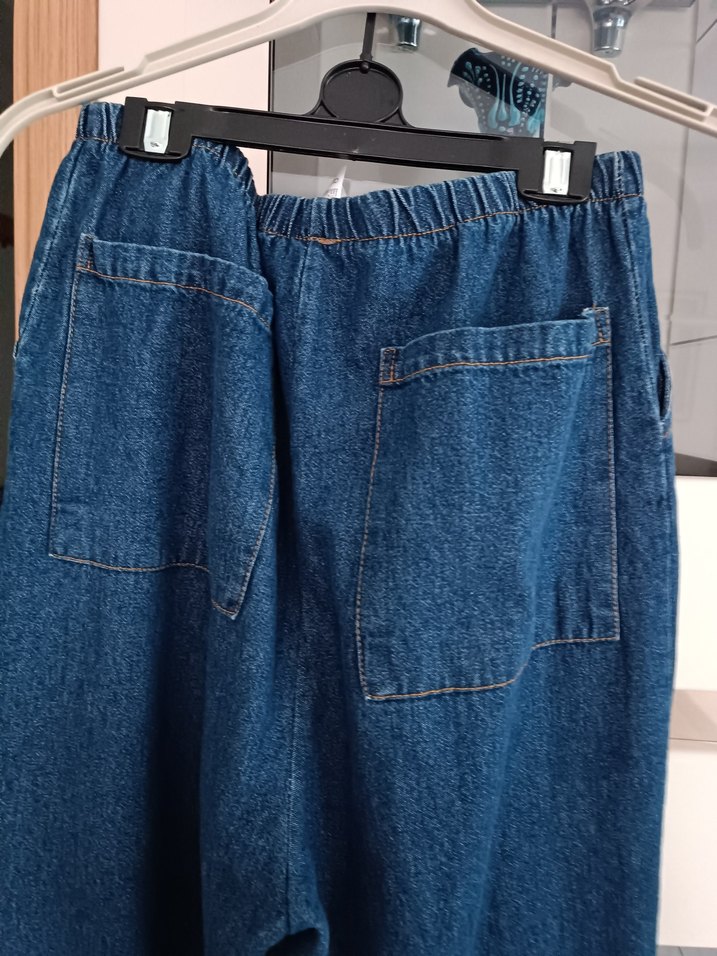 Ayarlanabilir Kemerli Hamile Kot Pantolon - Görsel 5