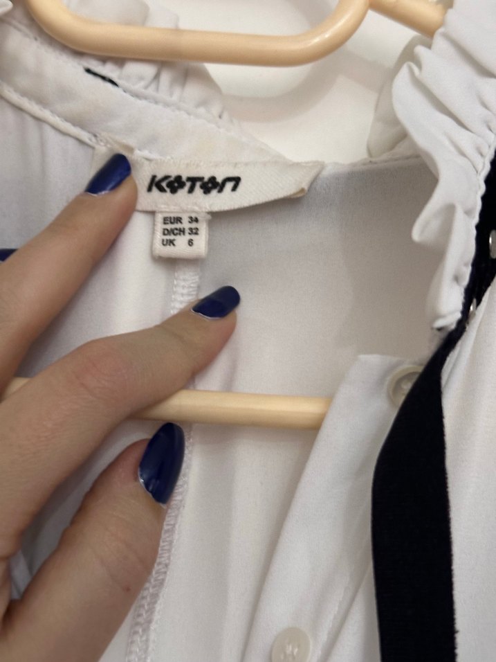 Beyaz Siyah Midi Kemerli Uzun Kollu Elbise - Görsel 3