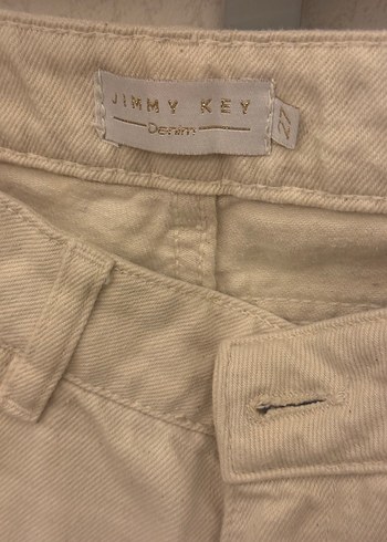 Bej Kadın Midi Boy Regular Fit Kot Pantolon - Görsel 3