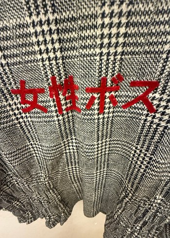 Gri Nakışlı Triko Kazak - Görsel 3