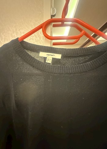 Siyah Kadın Bisiklet Yaka Triko Kazak - Görsel 2