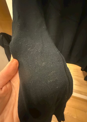 Siyah Kadın Bisiklet Yaka Triko Kazak - Görsel 3