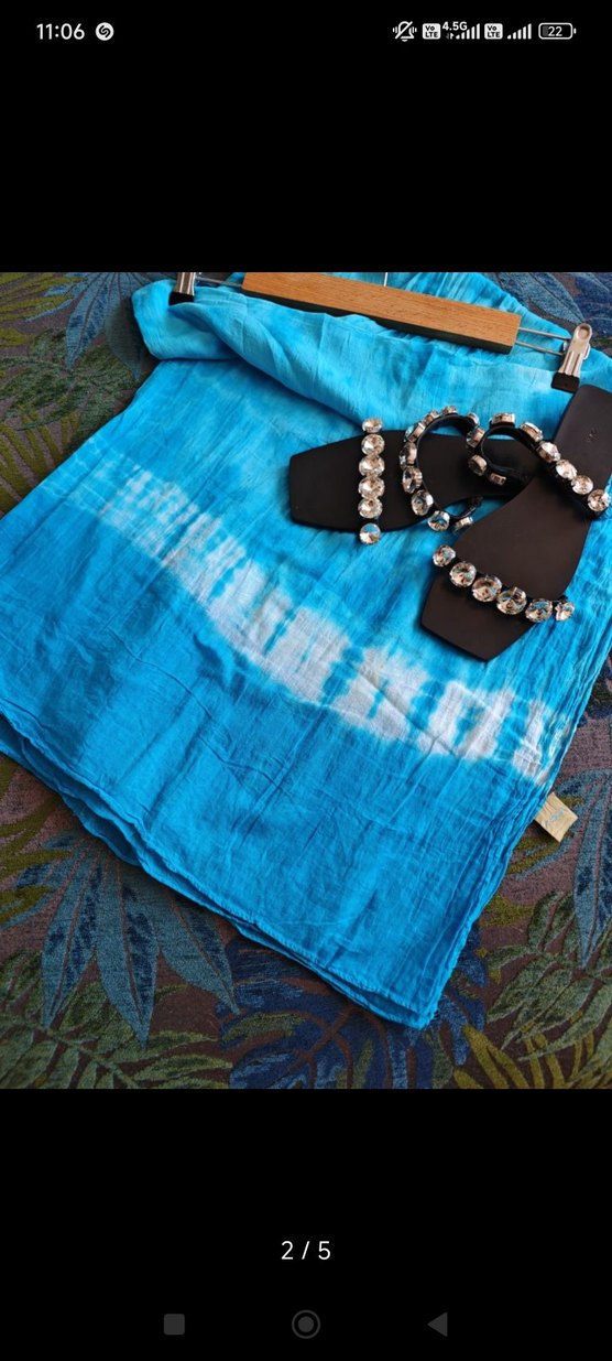 #Tbox 100%pamuk vual batikli şal/pareo - Görsel 2