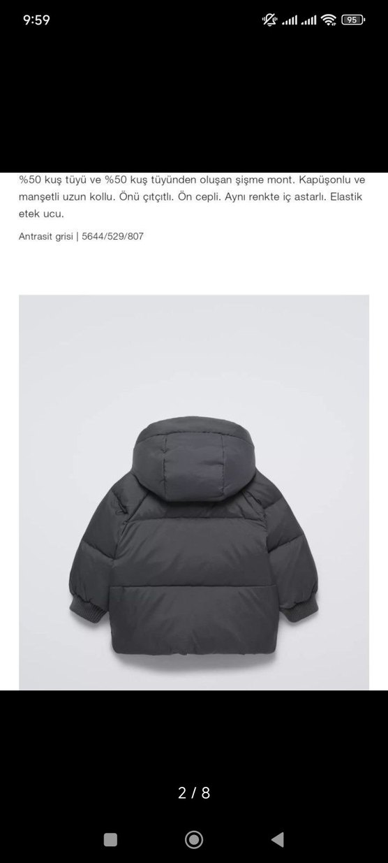 #Zara baby kuştüyü şişme mont - Görsel 3