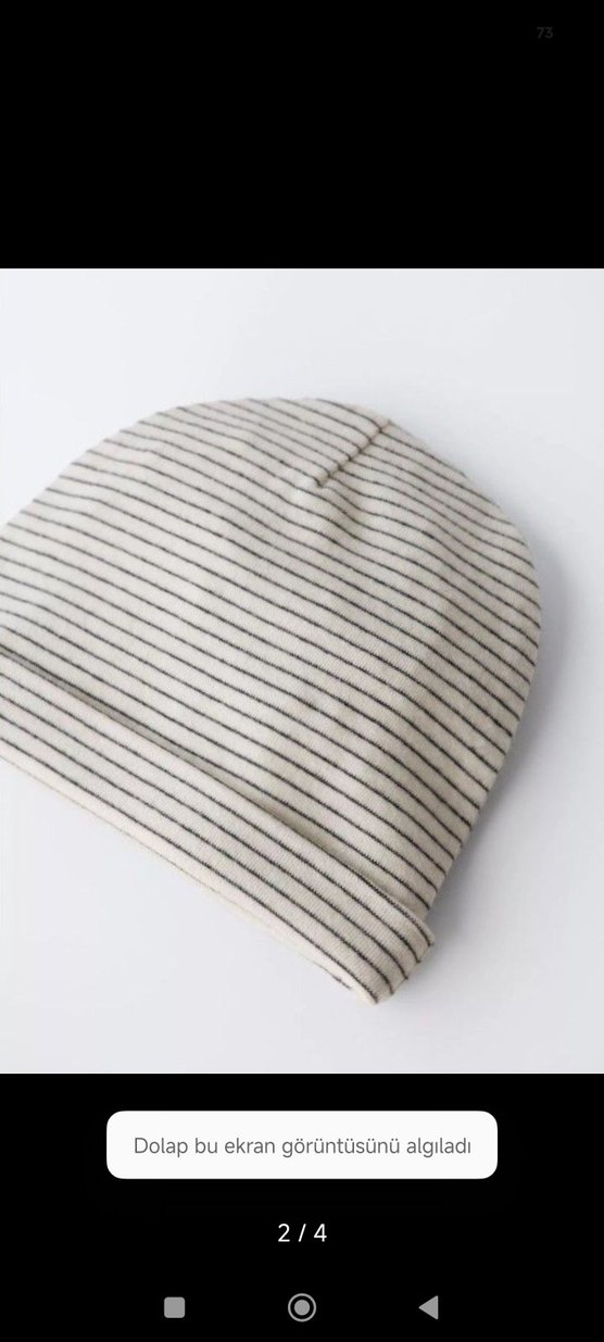 #Zara çizgili şapka ve önlük takımı - Görsel 2