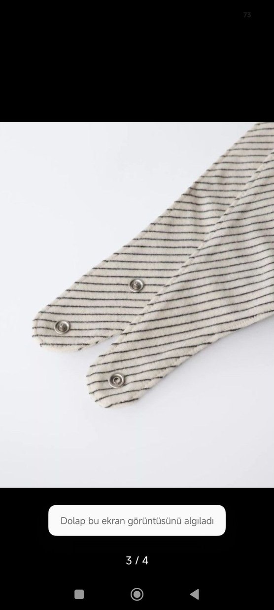 #Zara çizgili şapka ve önlük takımı - Görsel 3