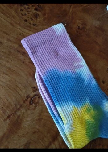 Erkek Pastel Renkli Tie-Dye Soket Çorap - Görsel 2
