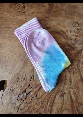 Erkek Pastel Renkli Tie-Dye Soket Çorap - Görsel 3