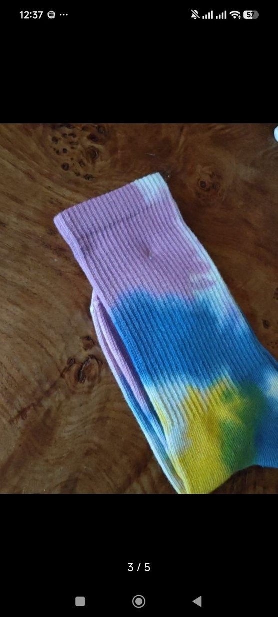 Erkek Pastel Renkli Tie-Dye Soket Çorap - Görsel 2